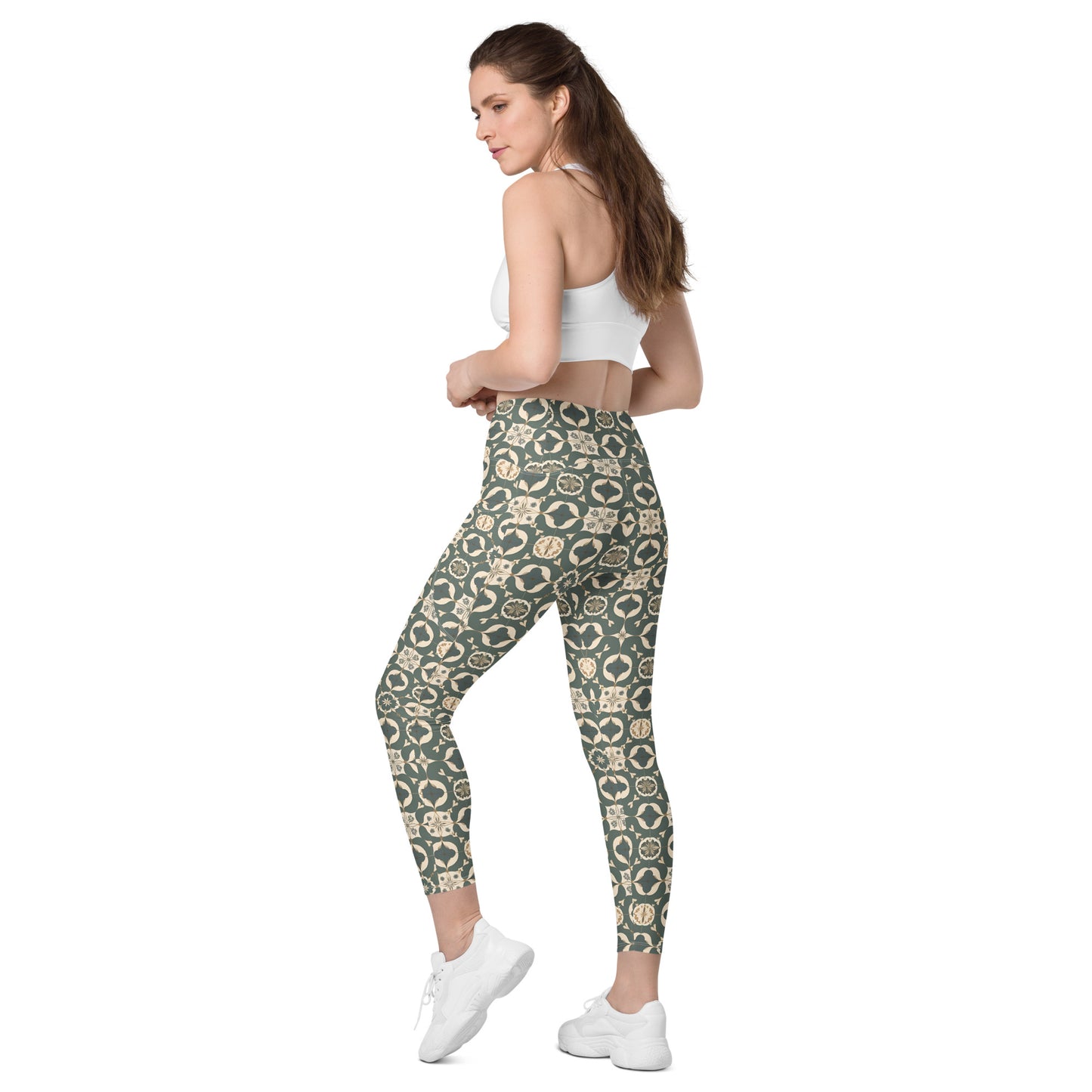 Crossover leggings with pockets