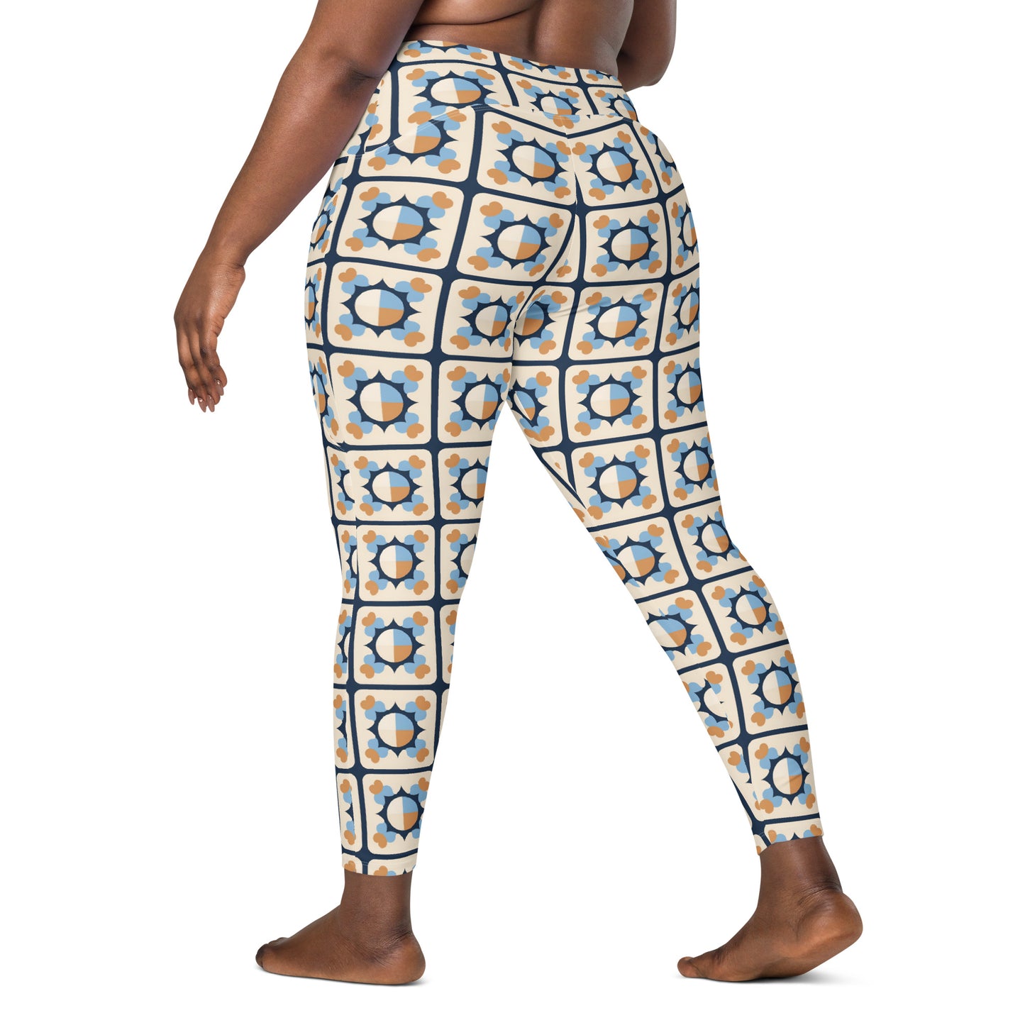 Crossover leggings with pockets