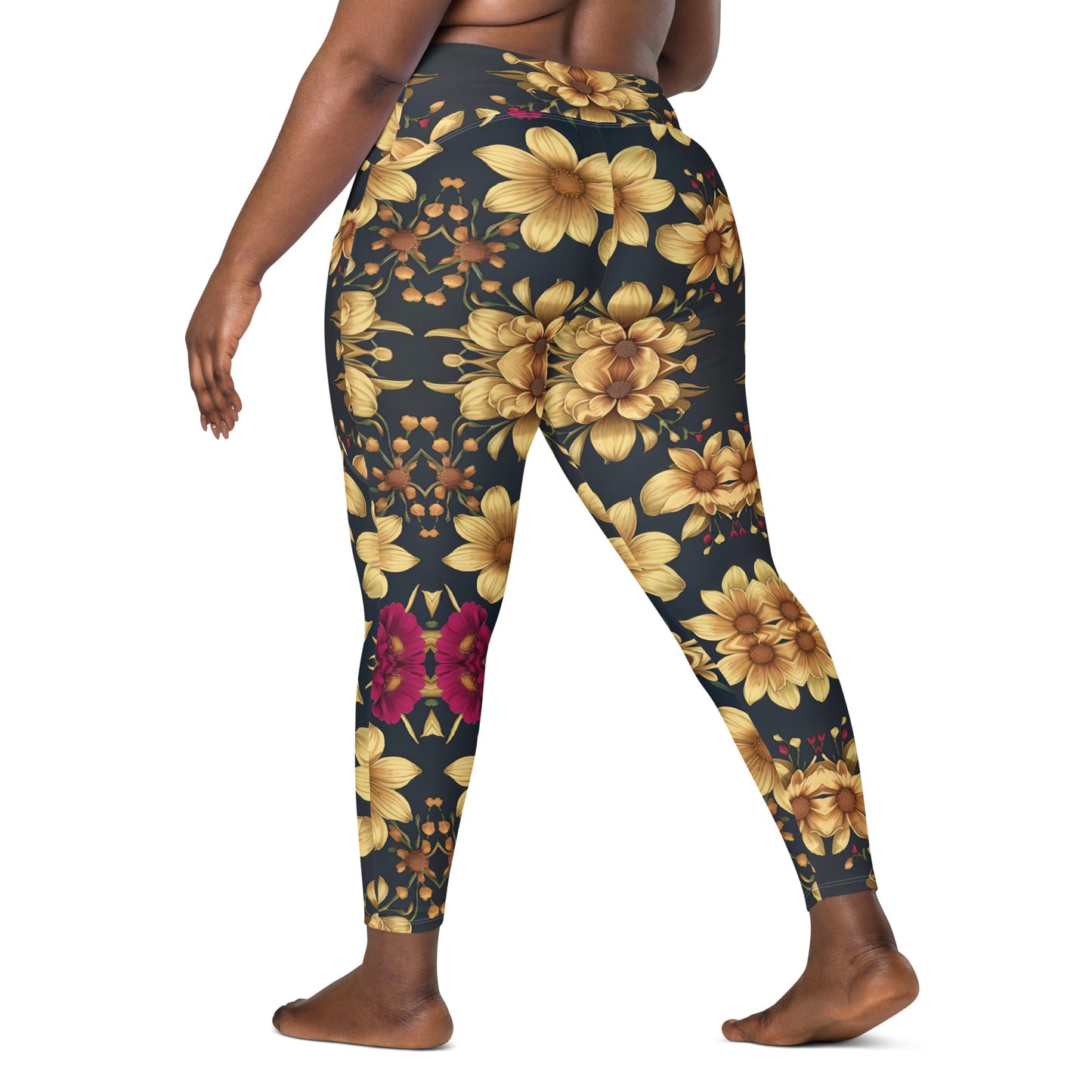 Crossover leggings with pockets