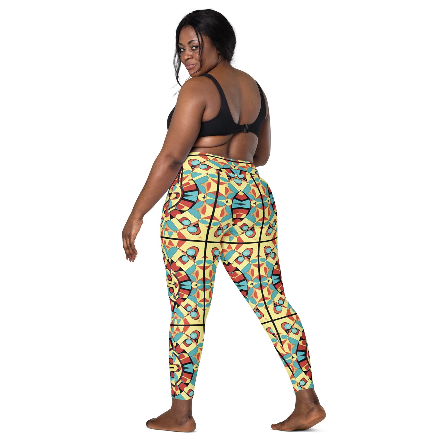 Crossover leggings with pockets