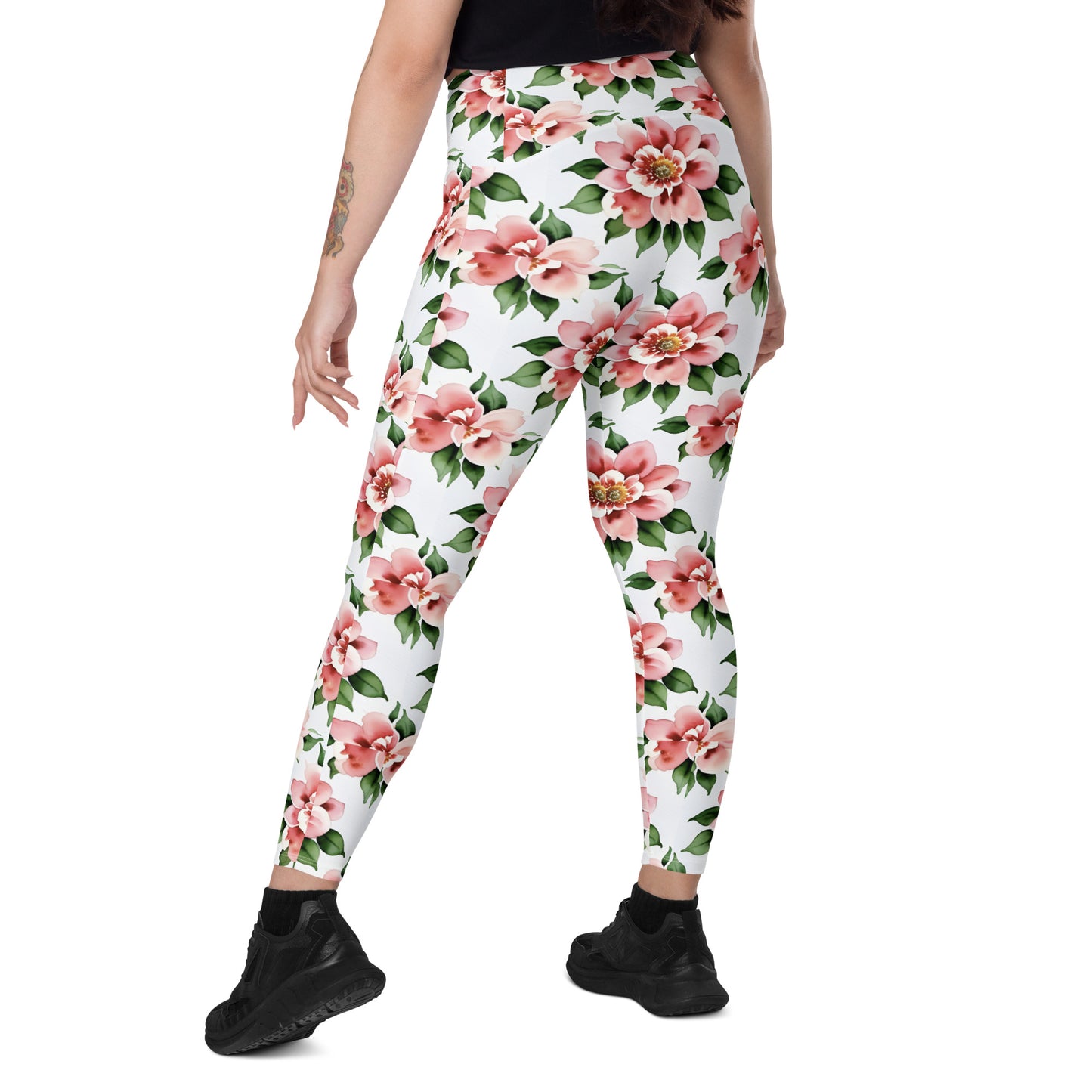 Crossover leggings with pockets