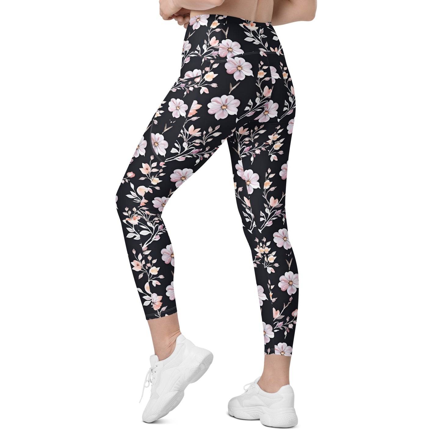 Crossover leggings with pockets