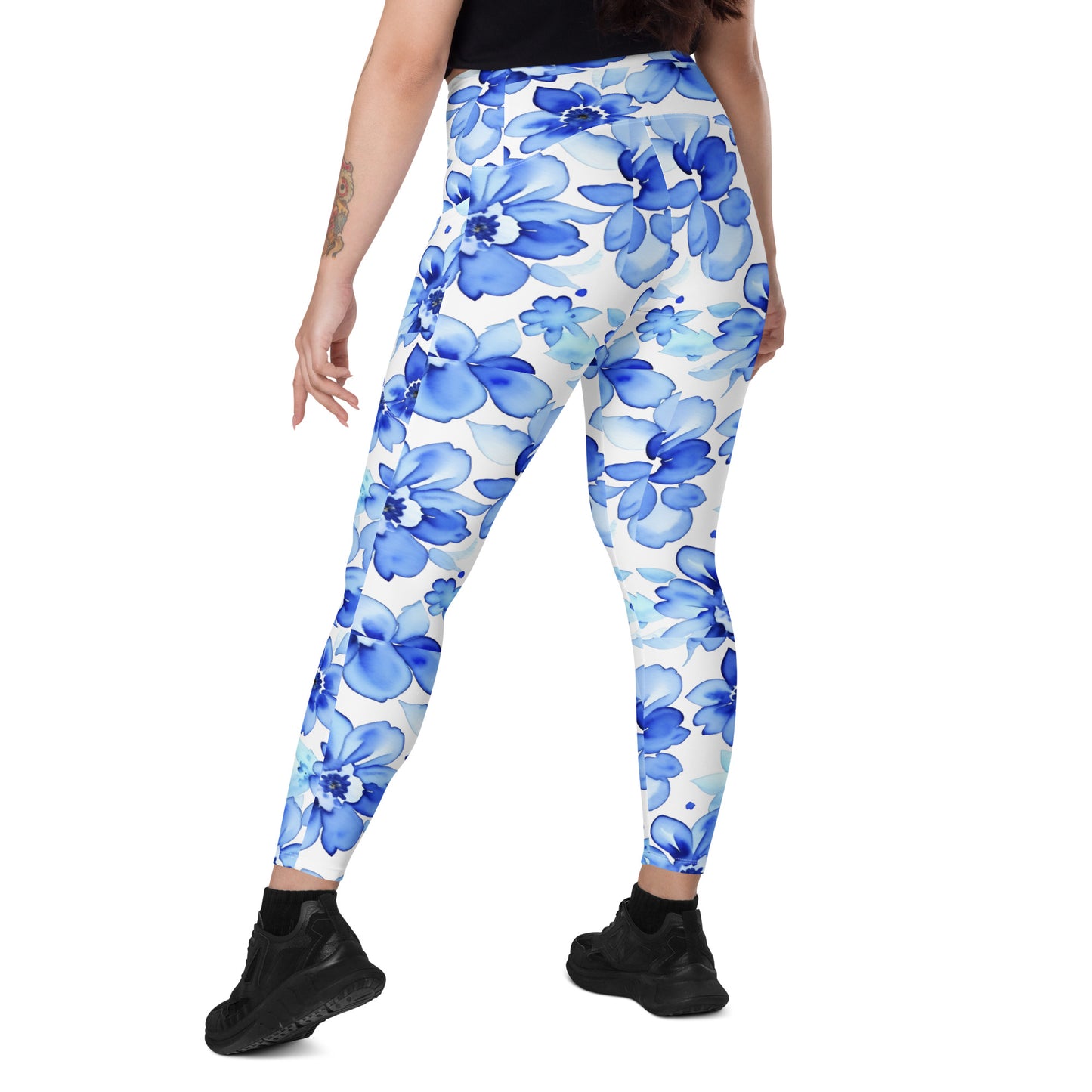 Crossover leggings with pockets