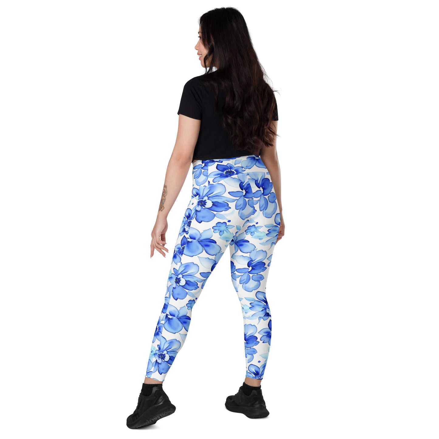 Crossover leggings with pockets