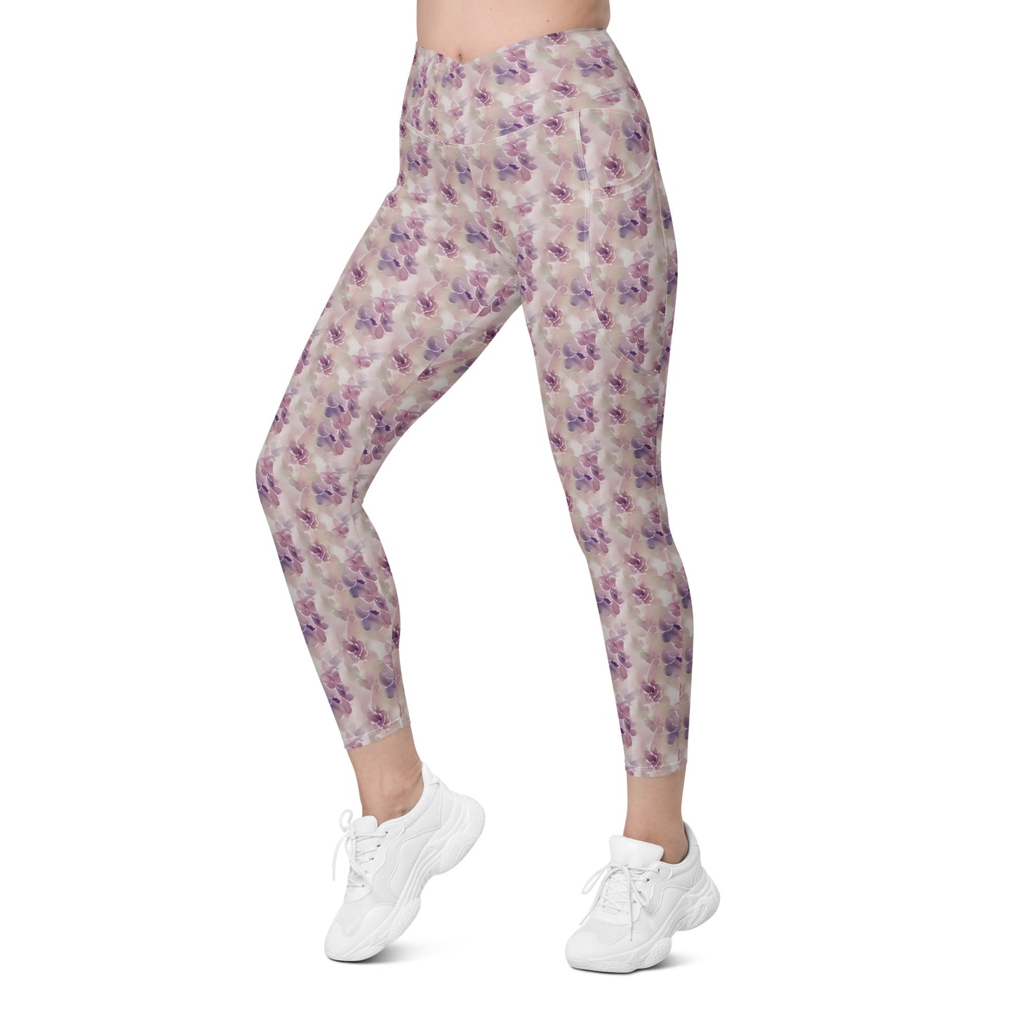 Crossover leggings with pockets