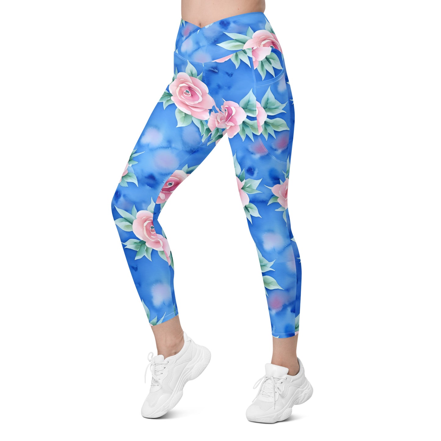 Crossover leggings with pockets