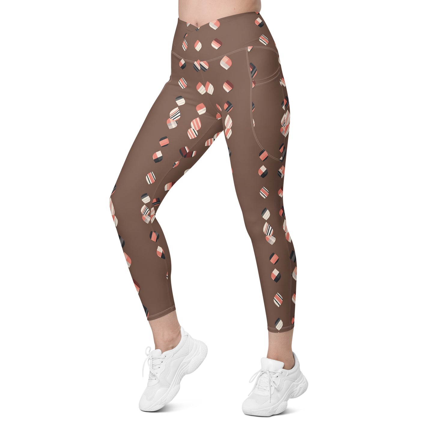 Crossover leggings with pockets