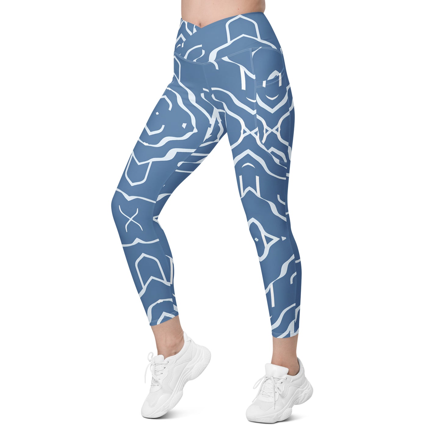 Crossover leggings with pockets