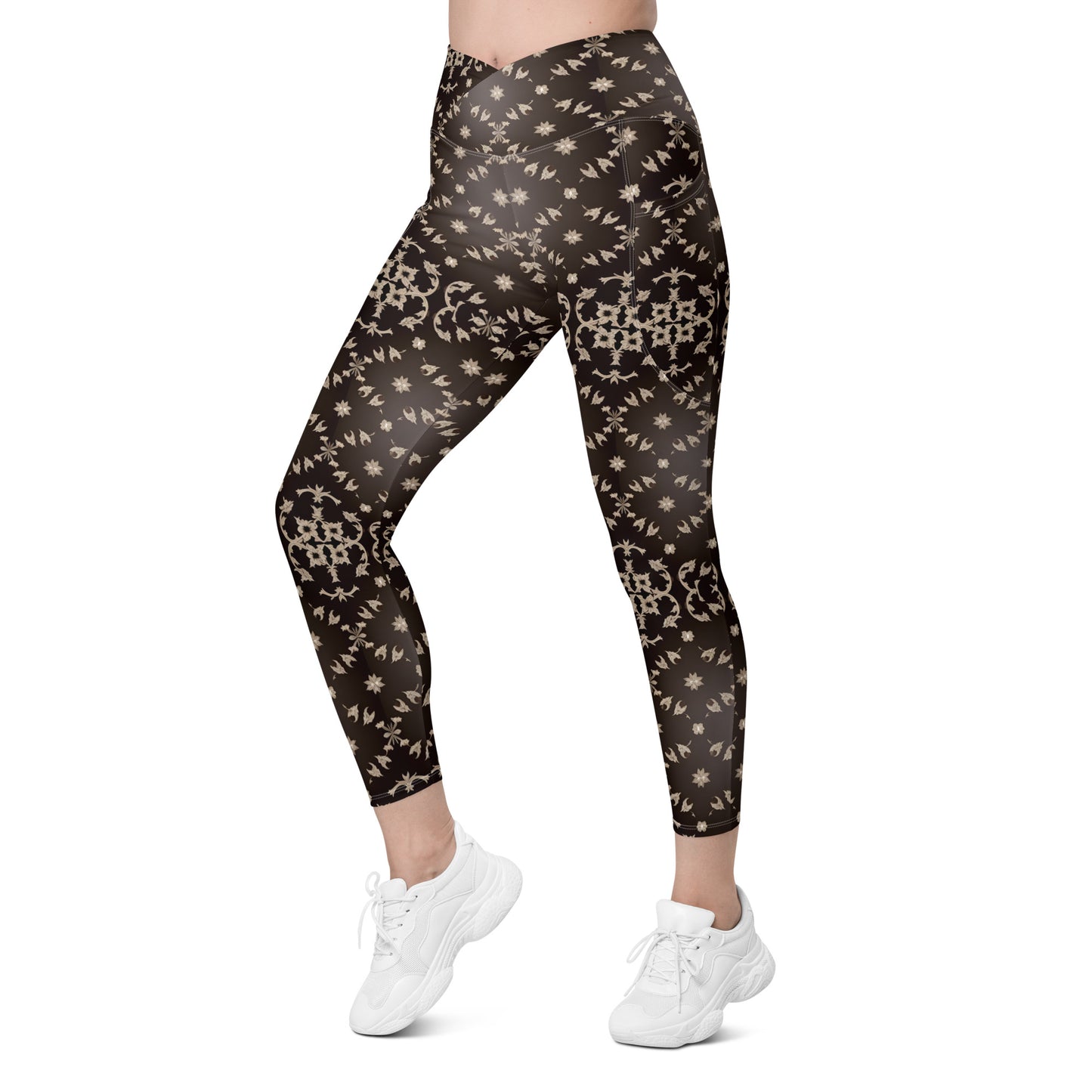 Crossover leggings with pockets