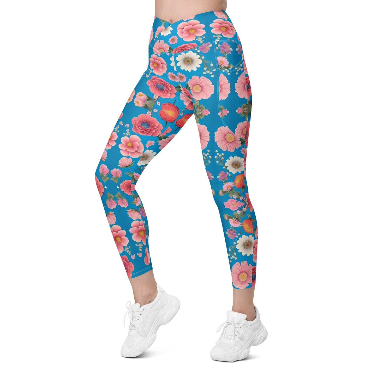 Crossover leggings with pockets