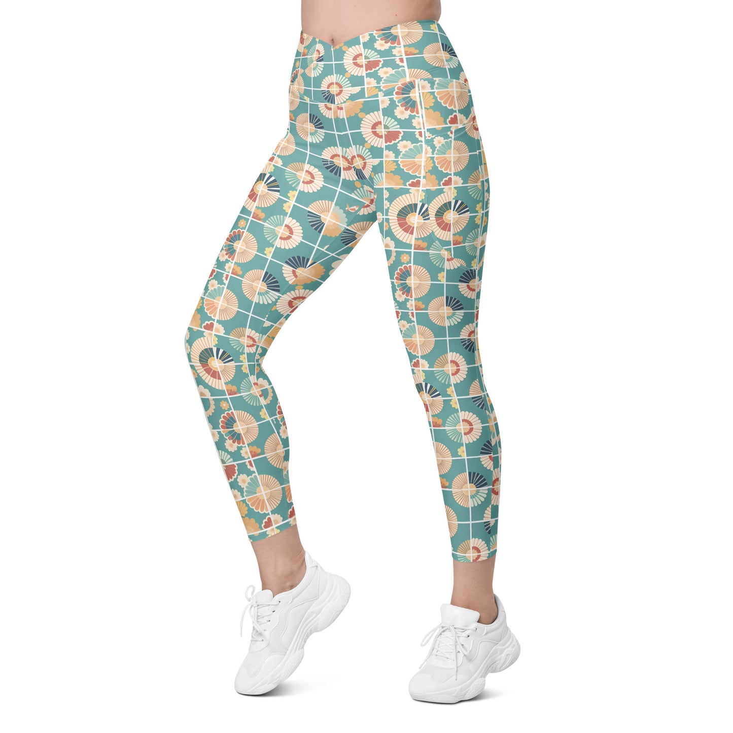 Crossover leggings with pockets