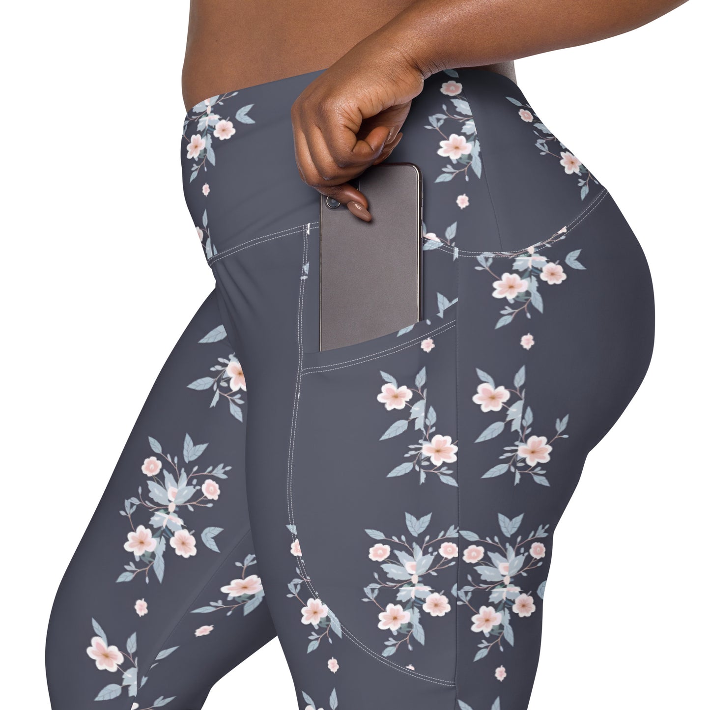 Crossover leggings with pockets