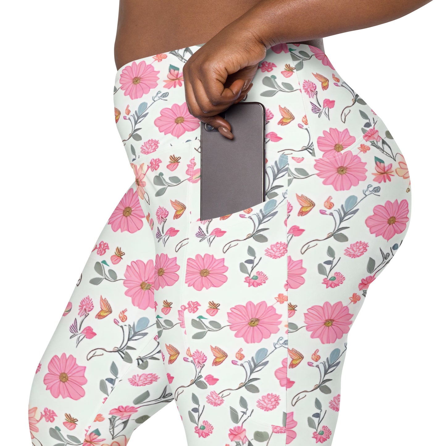 Crossover leggings with pockets