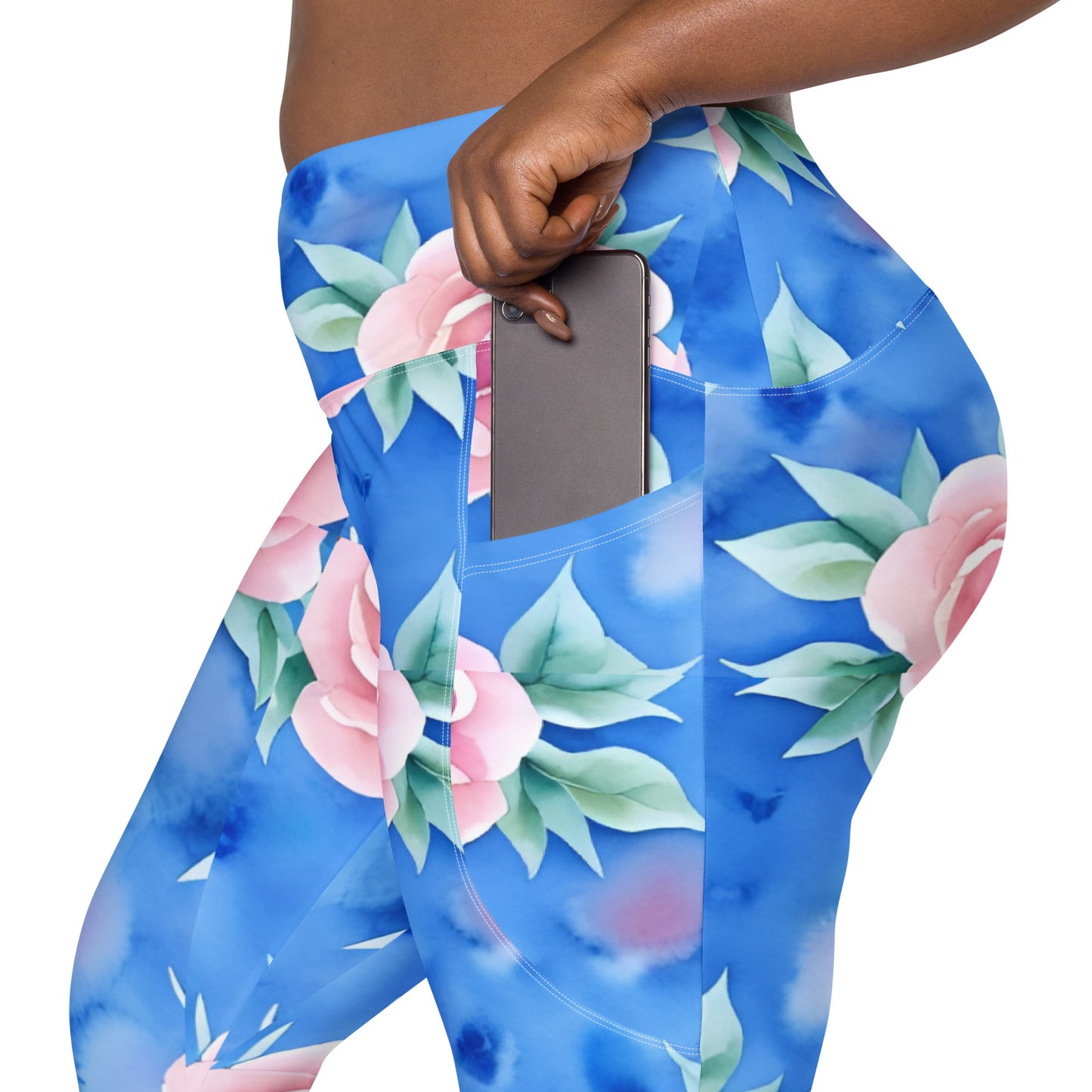 Crossover leggings with pockets