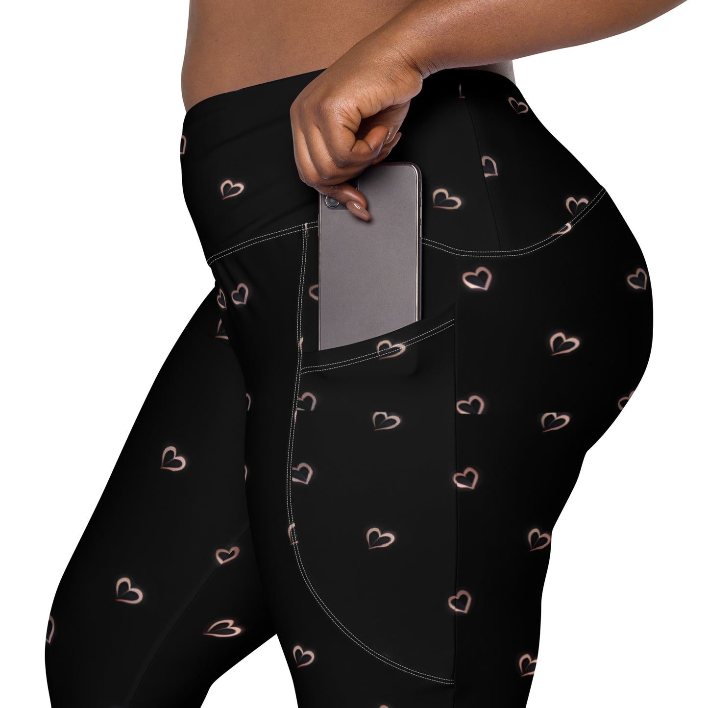 Crossover leggings with pockets