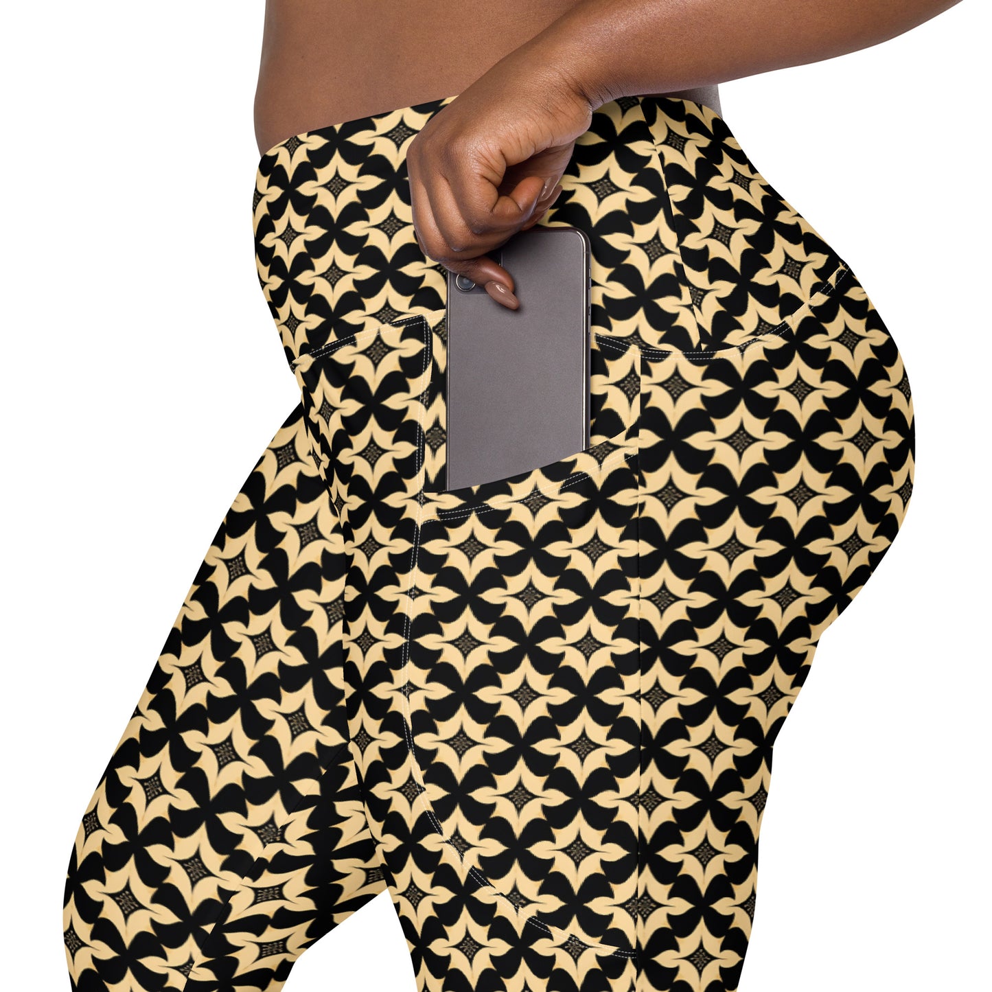 Crossover leggings with pockets