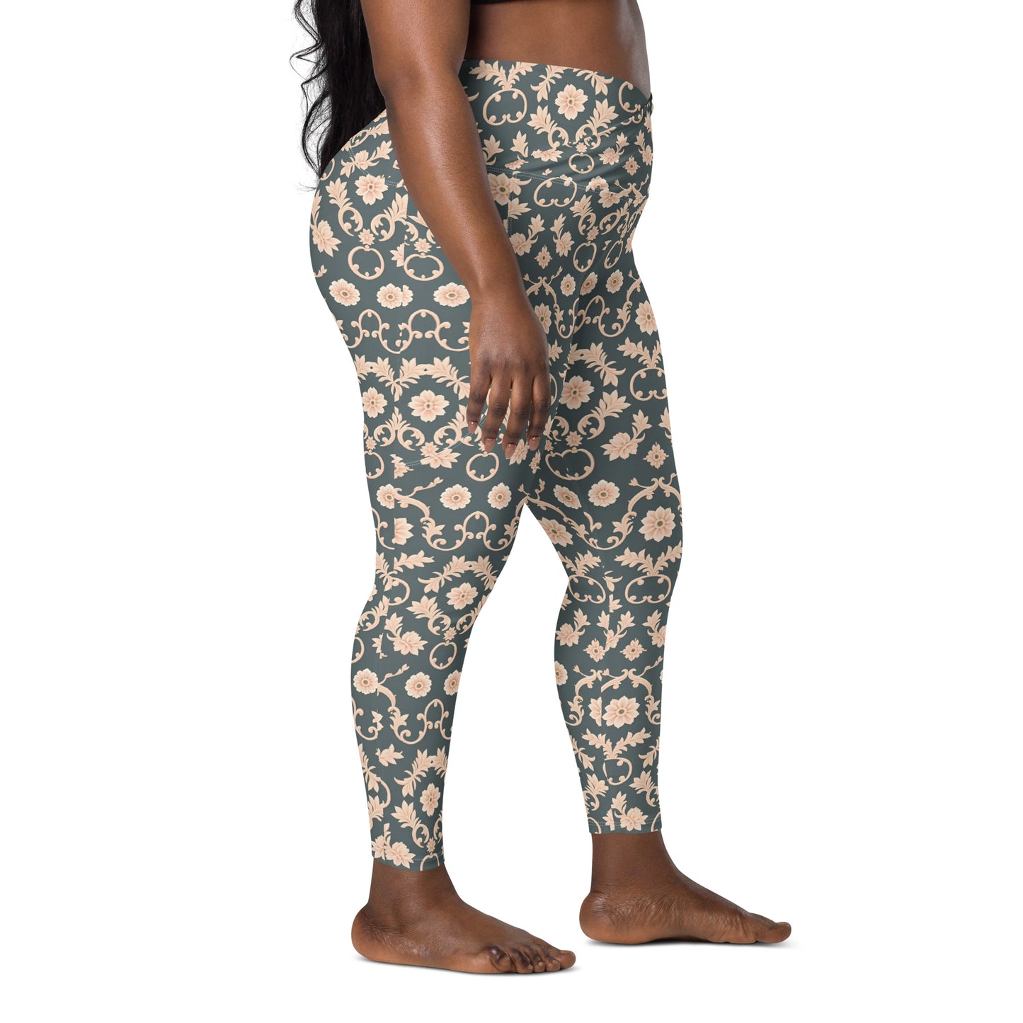 Crossover leggings with pockets