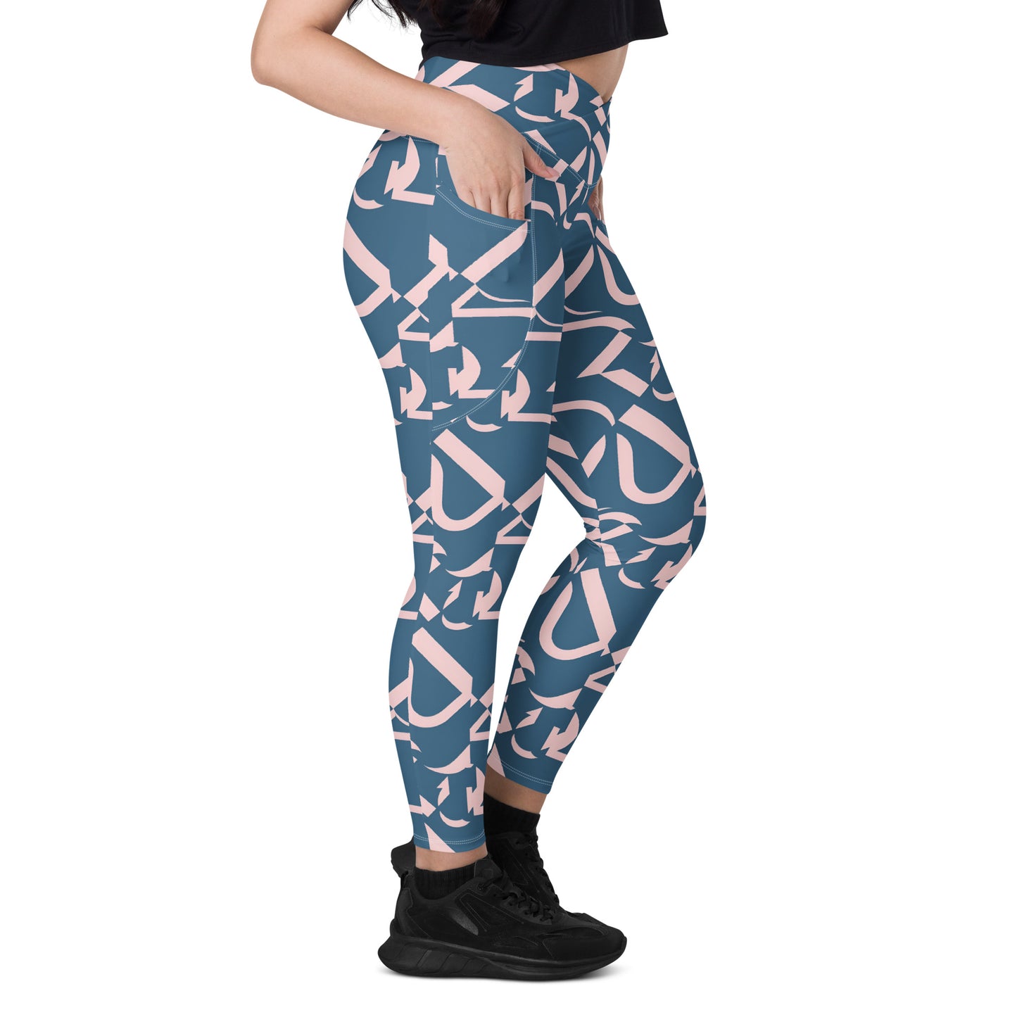 Crossover leggings with pockets