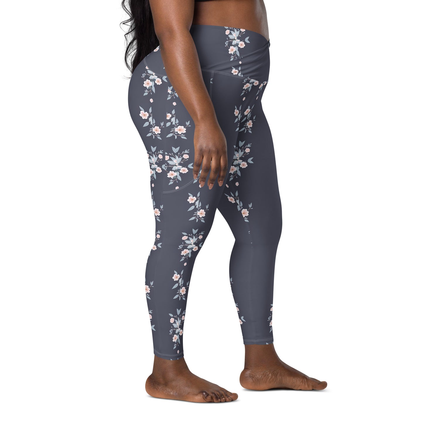 Crossover leggings with pockets