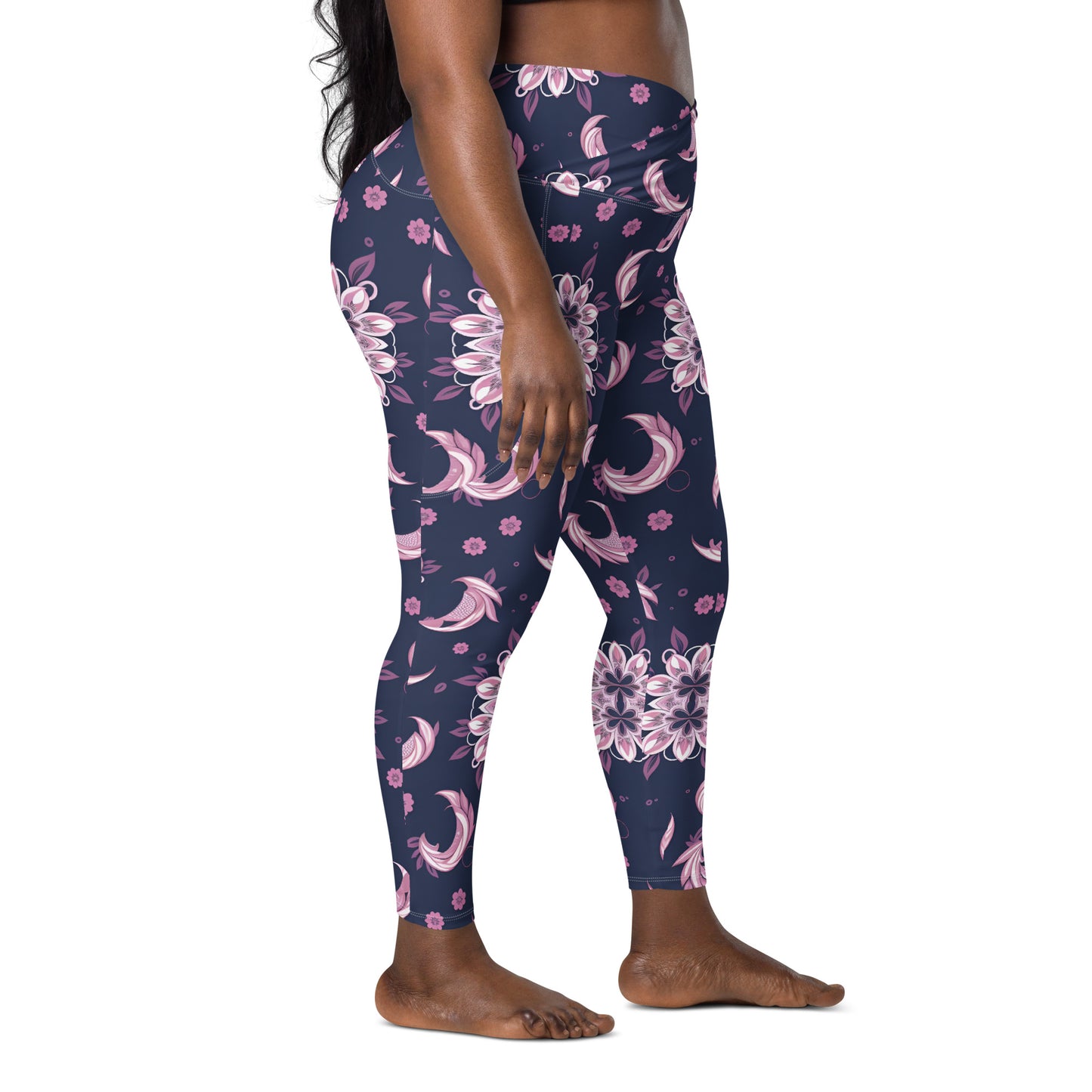 Crossover leggings with pockets