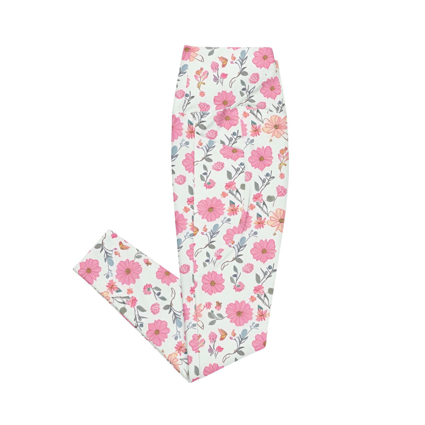 Crossover leggings with pockets