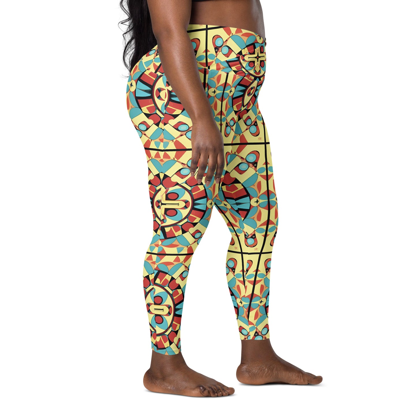 Crossover leggings with pockets