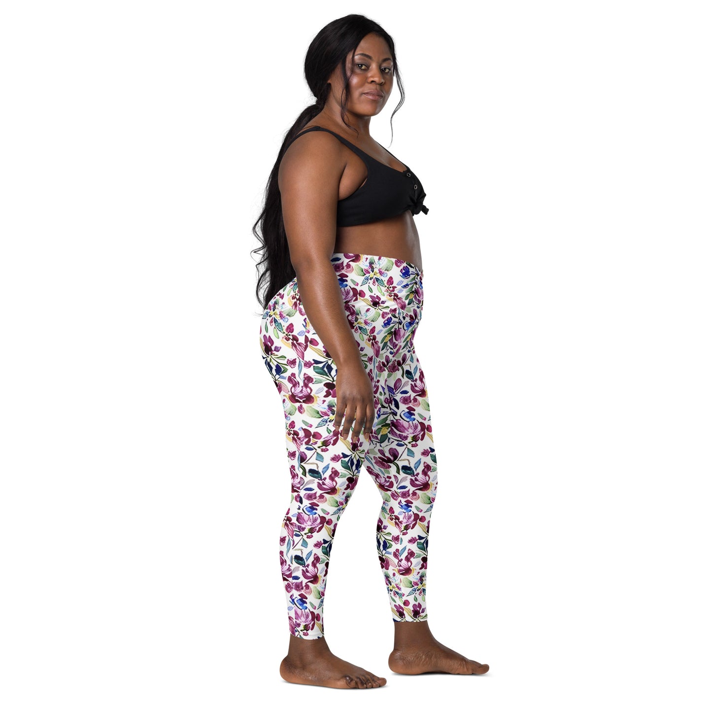 Crossover leggings with pockets