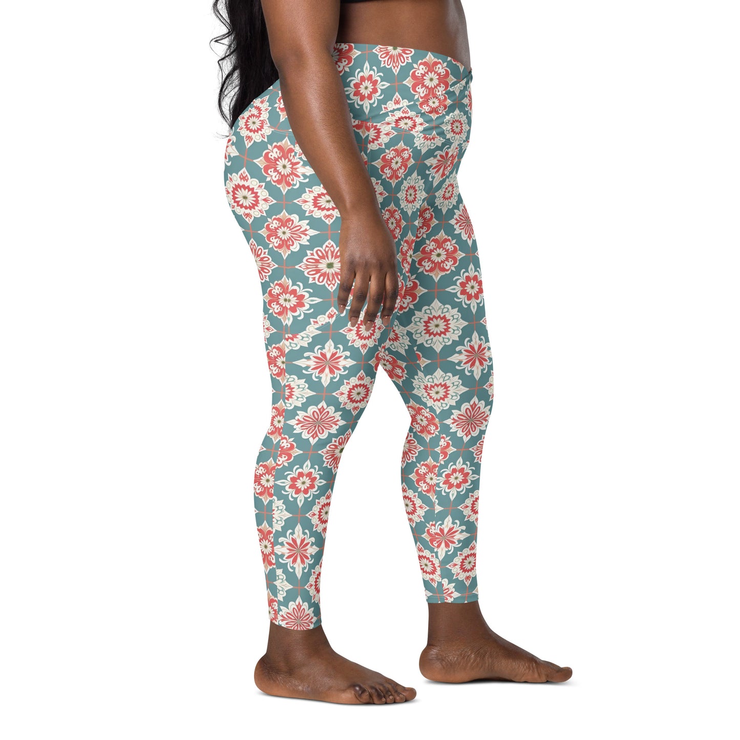 Crossover leggings with pockets