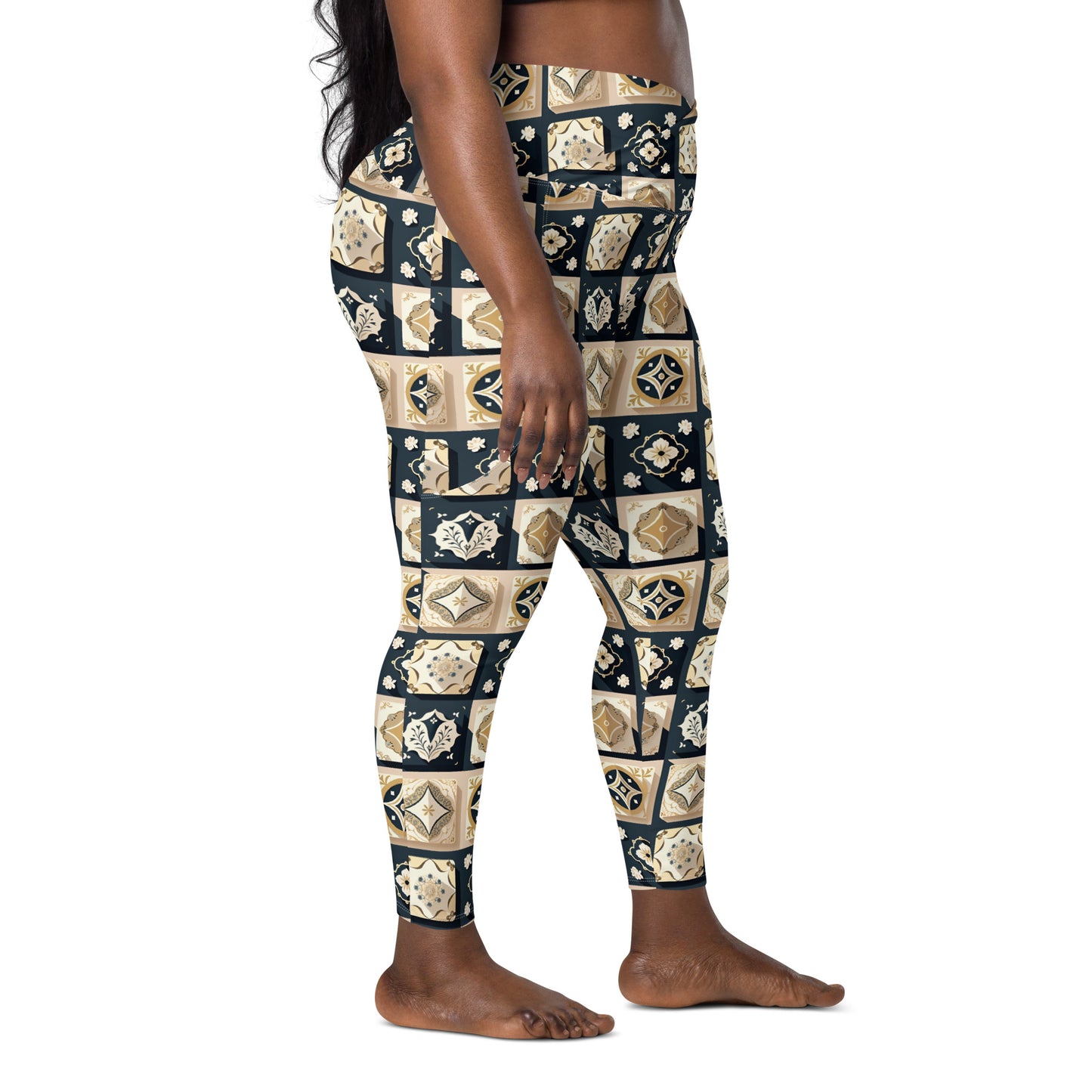 Crossover leggings with pockets