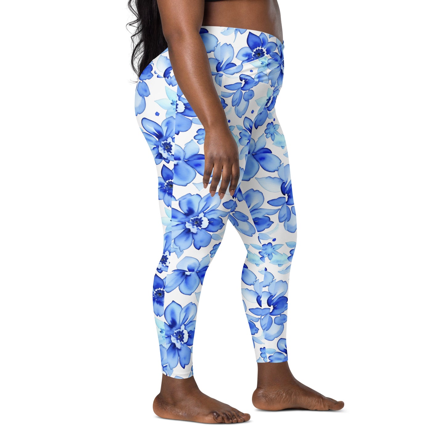 Crossover leggings with pockets