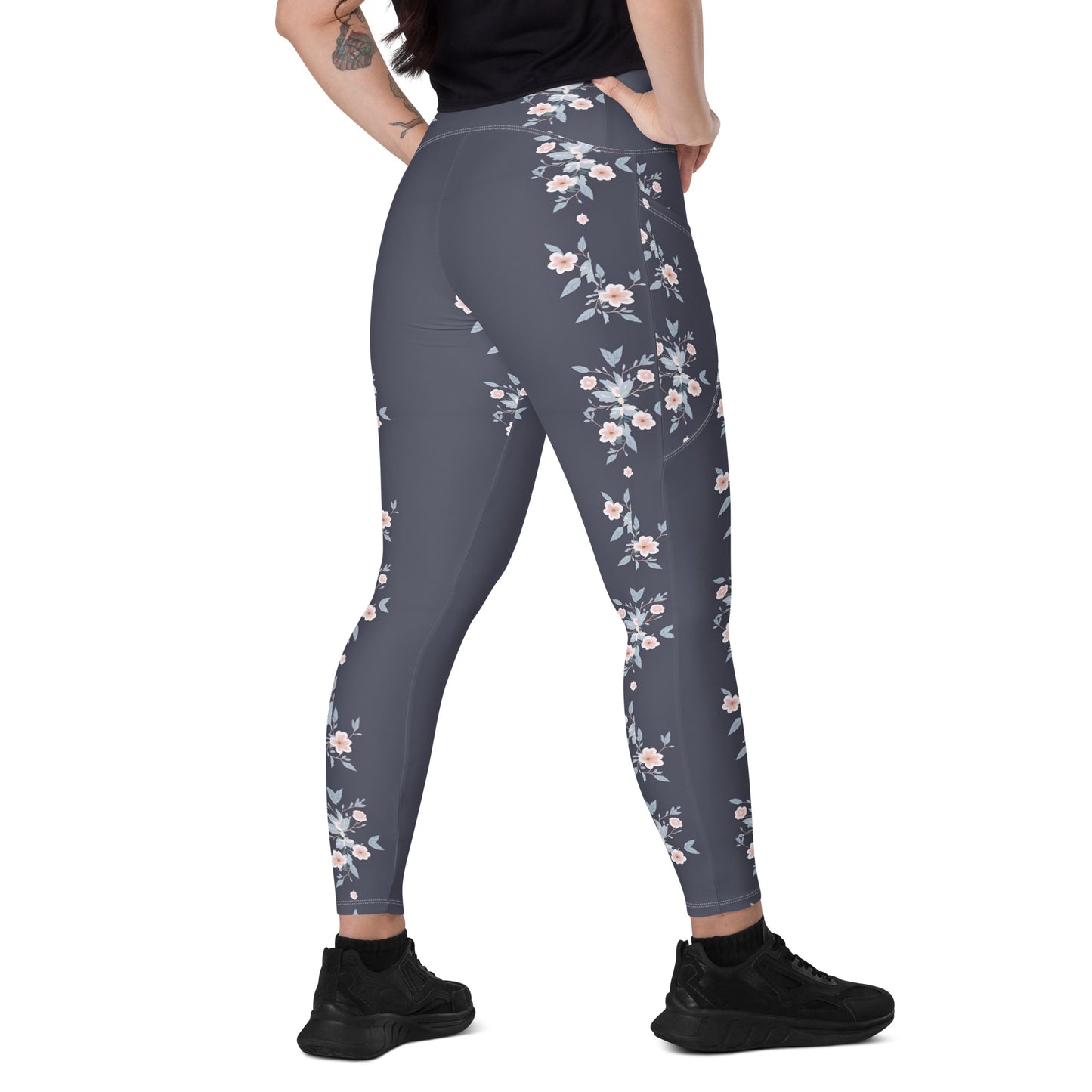 Crossover leggings with pockets