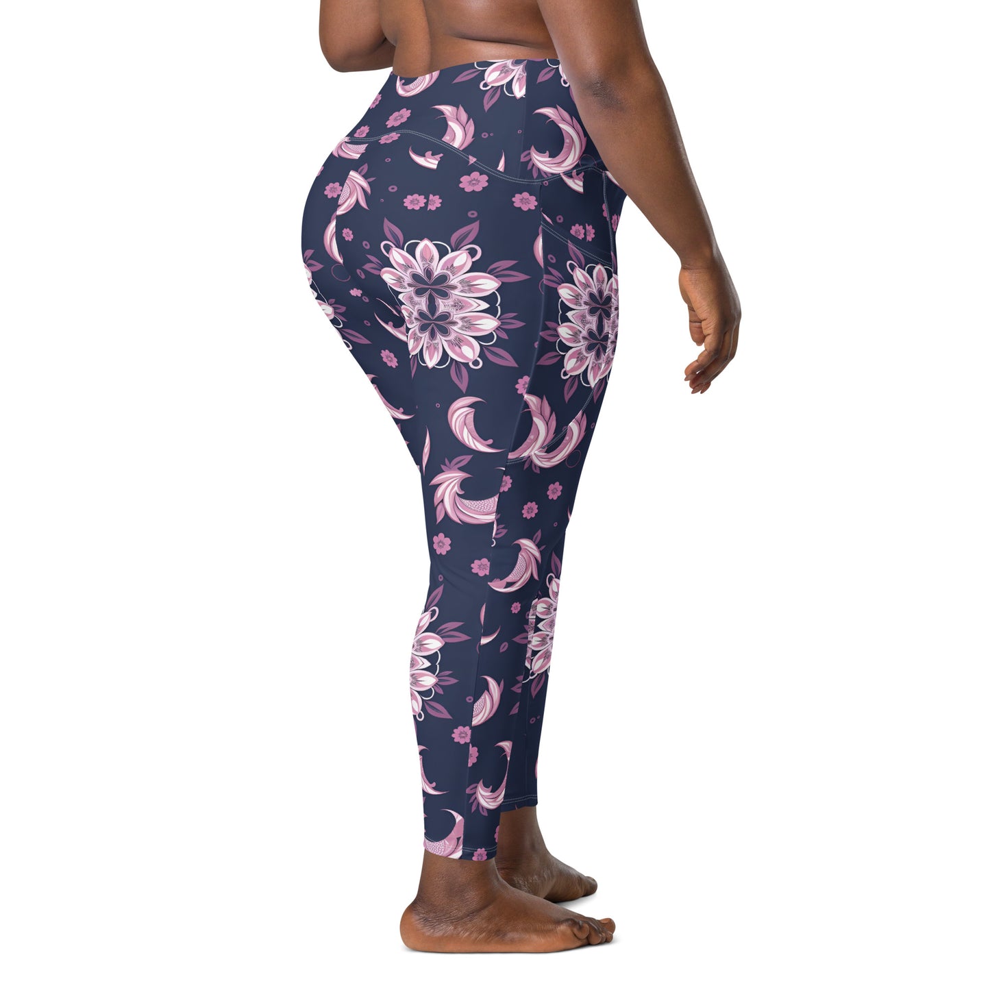 Crossover leggings with pockets