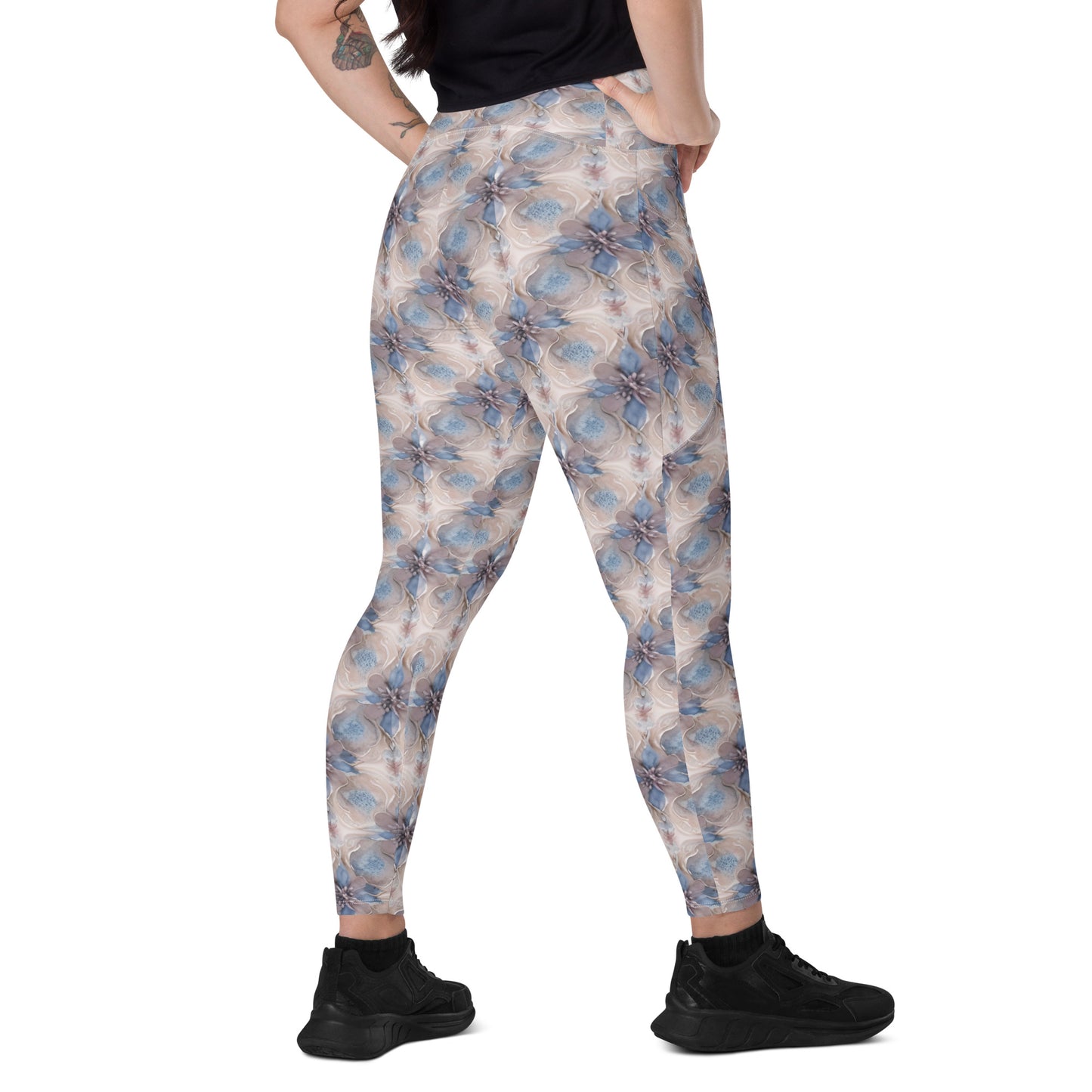 Crossover leggings with pockets