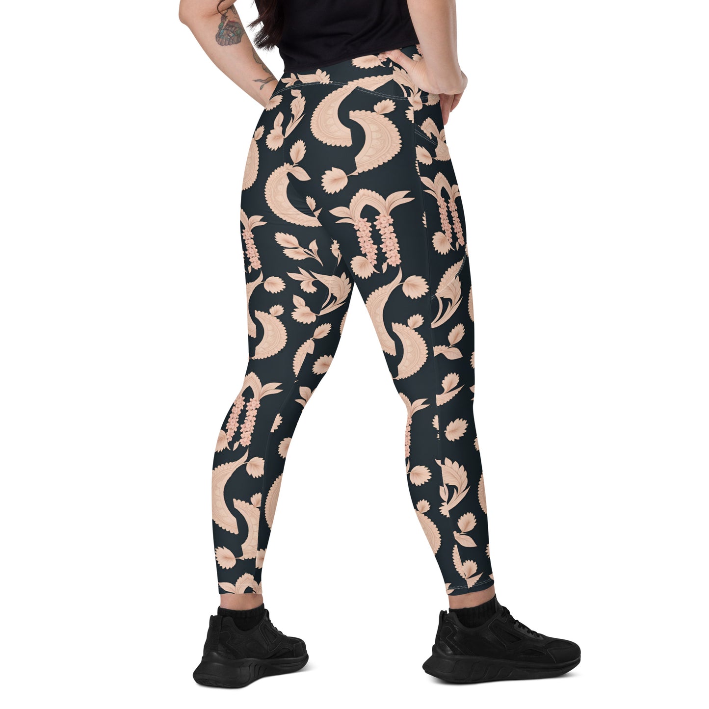 Crossover leggings with pockets