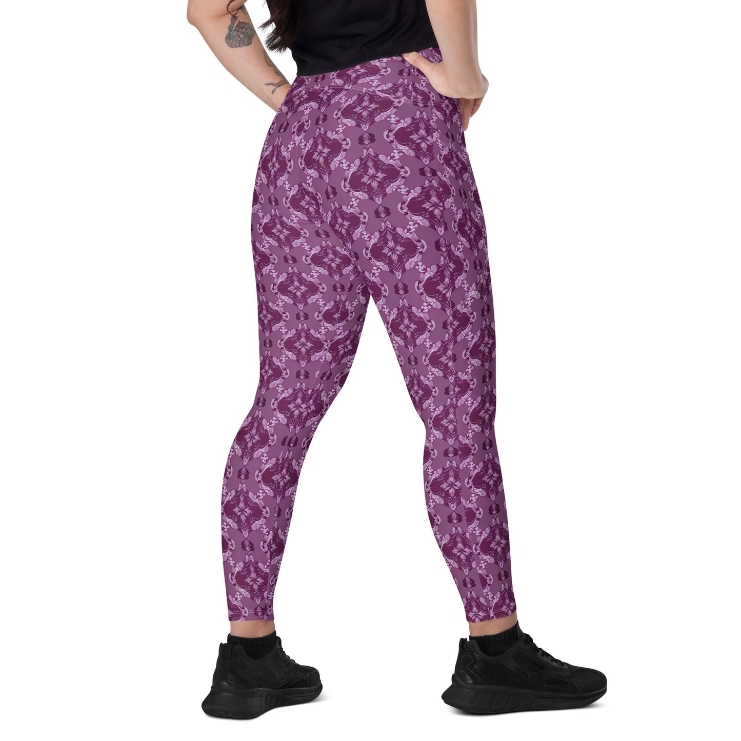 Crossover leggings with pockets