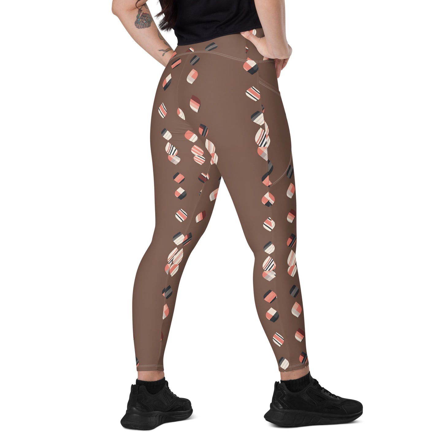 Crossover leggings with pockets