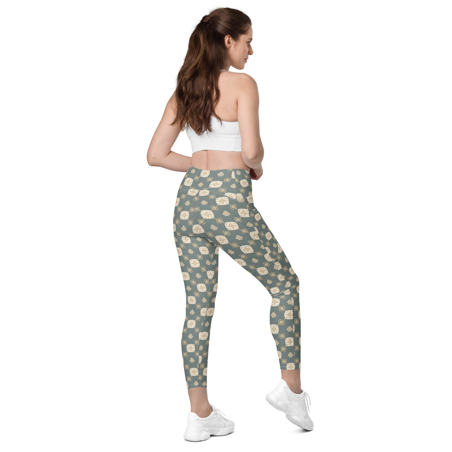 Crossover leggings with pockets