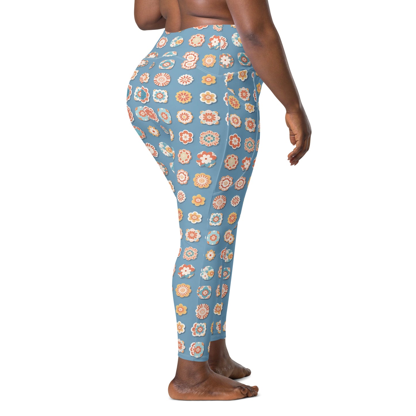 Crossover leggings with pockets