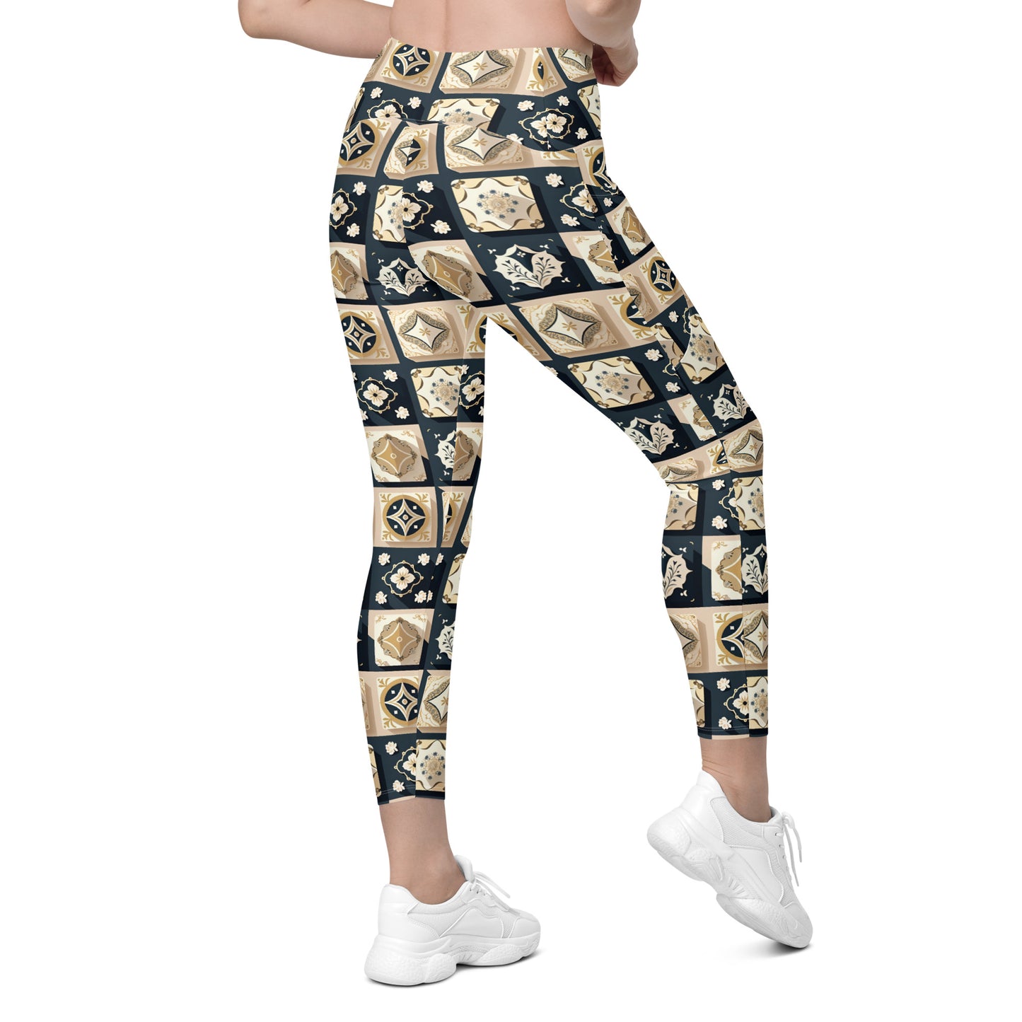 Crossover leggings with pockets