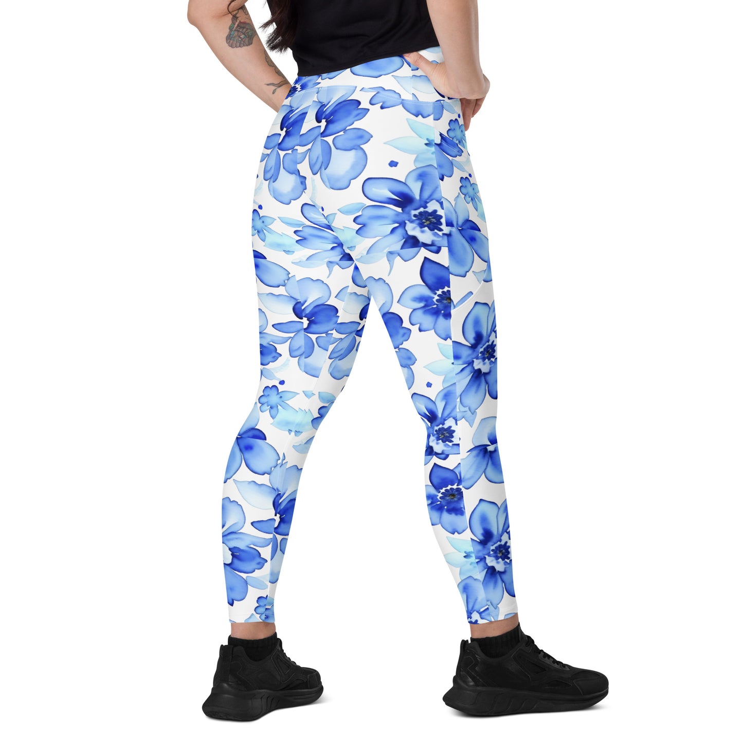 Crossover leggings with pockets