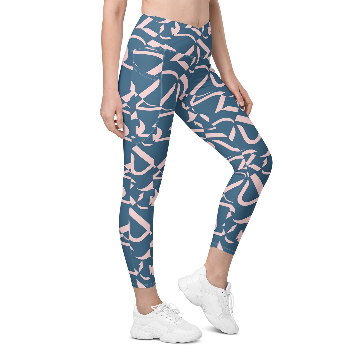 Crossover leggings with pockets