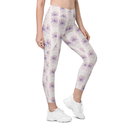 Crossover leggings with pockets