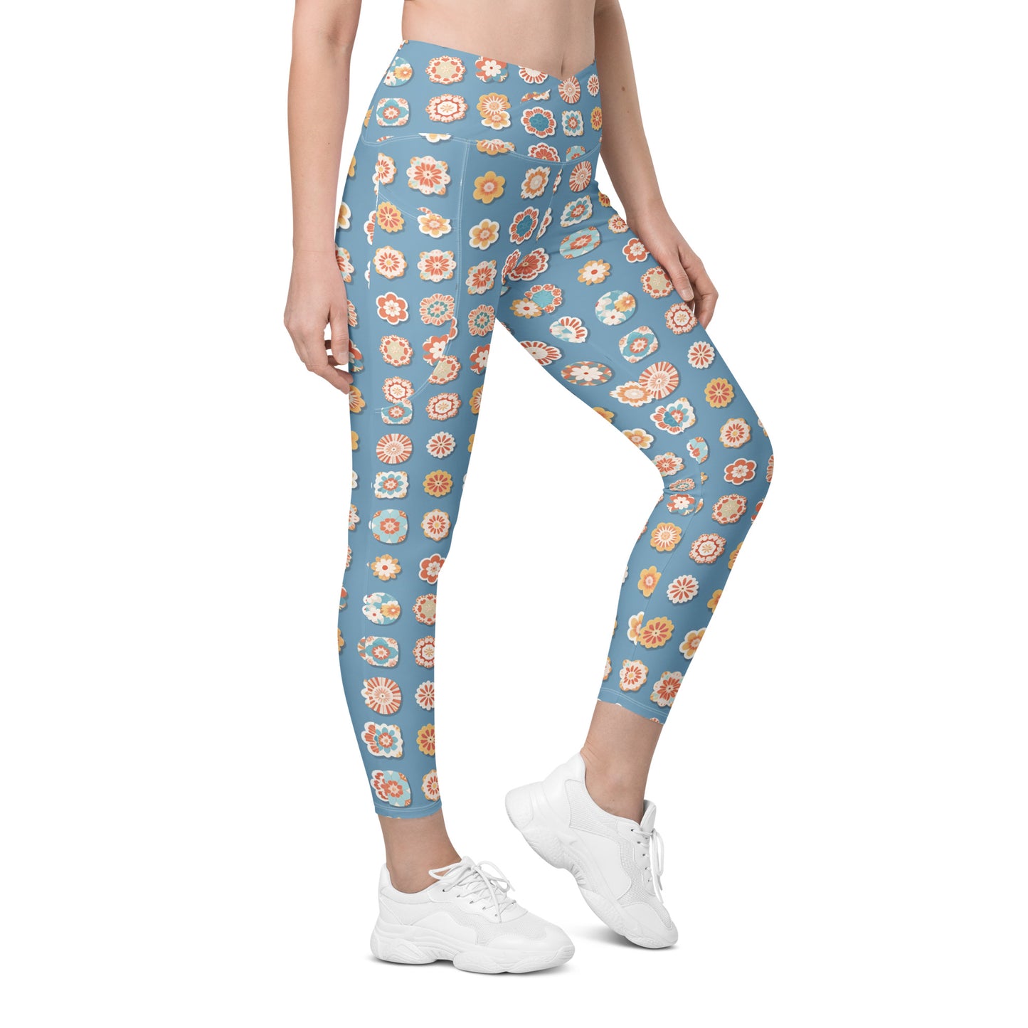 Crossover leggings with pockets