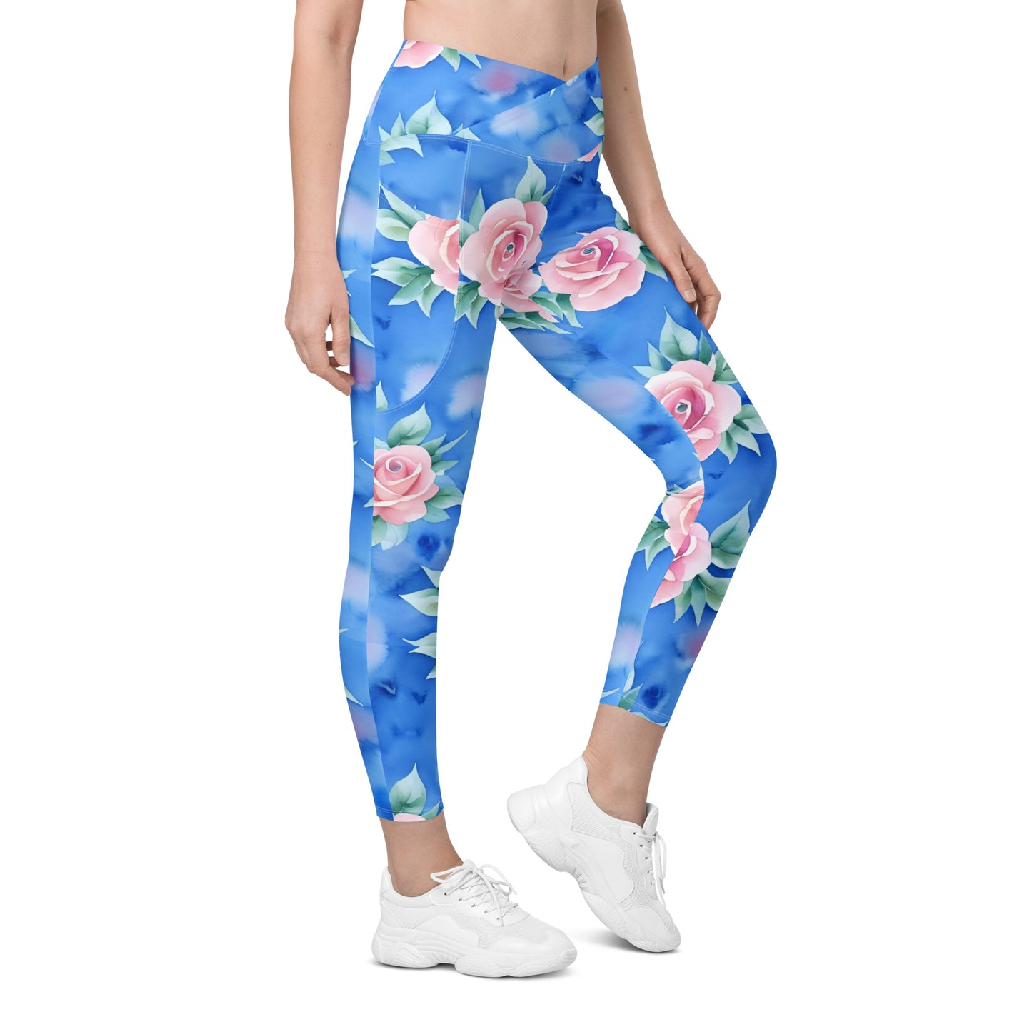 Crossover leggings with pockets