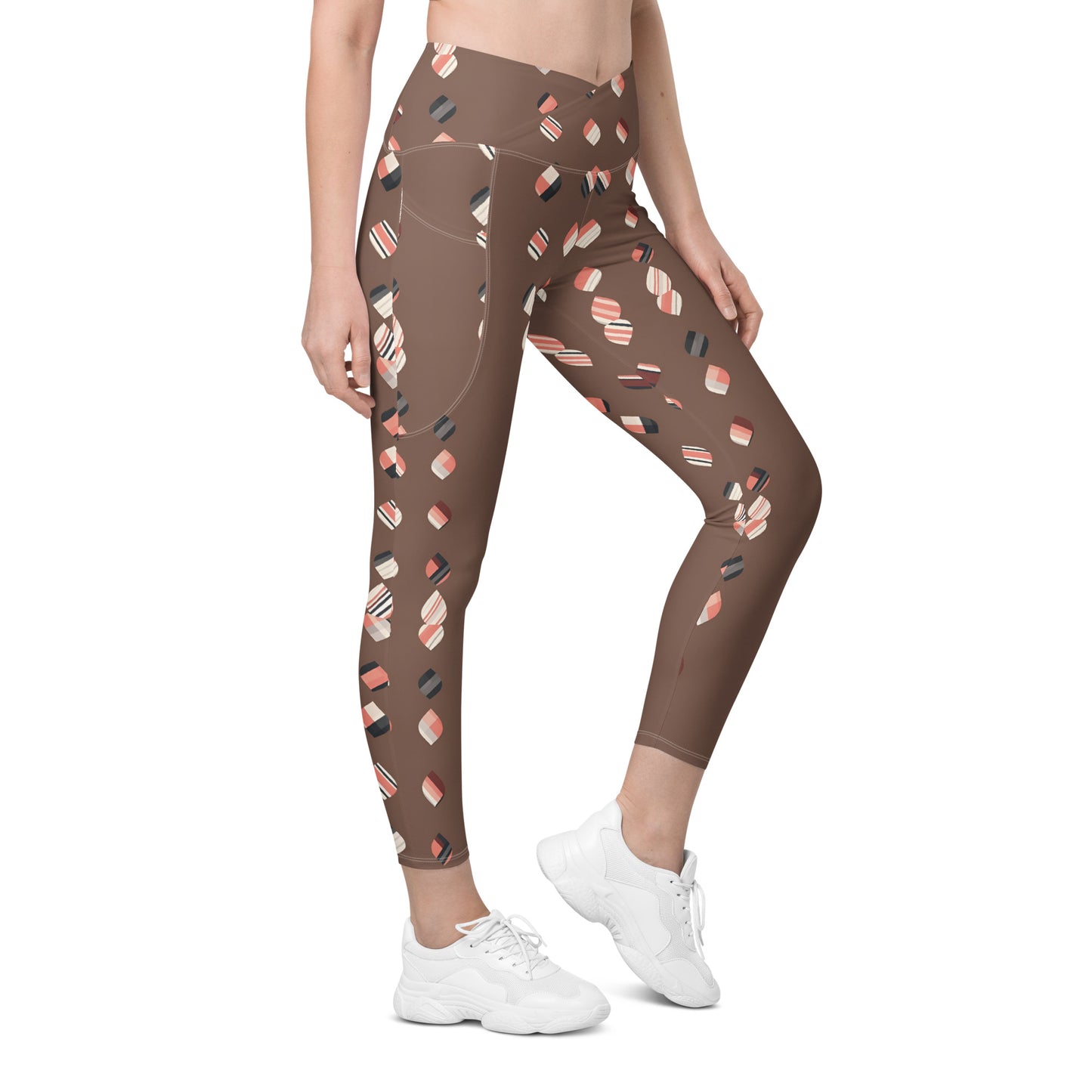 Crossover leggings with pockets