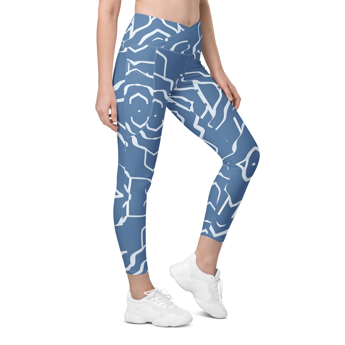 Crossover leggings with pockets