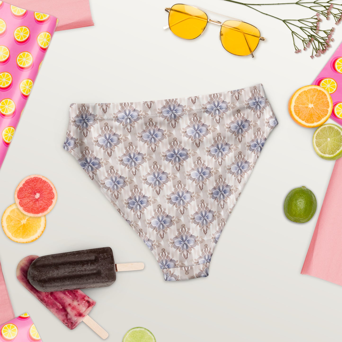 Recycled high-waisted bikini bottom