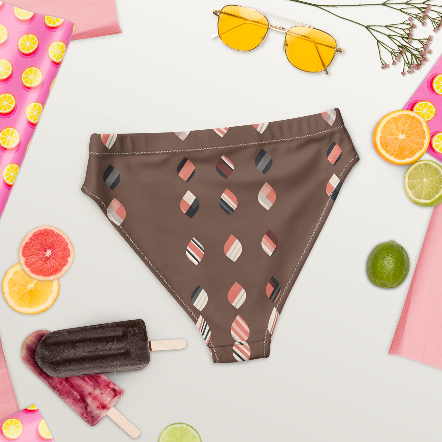 Recycled high-waisted bikini bottom