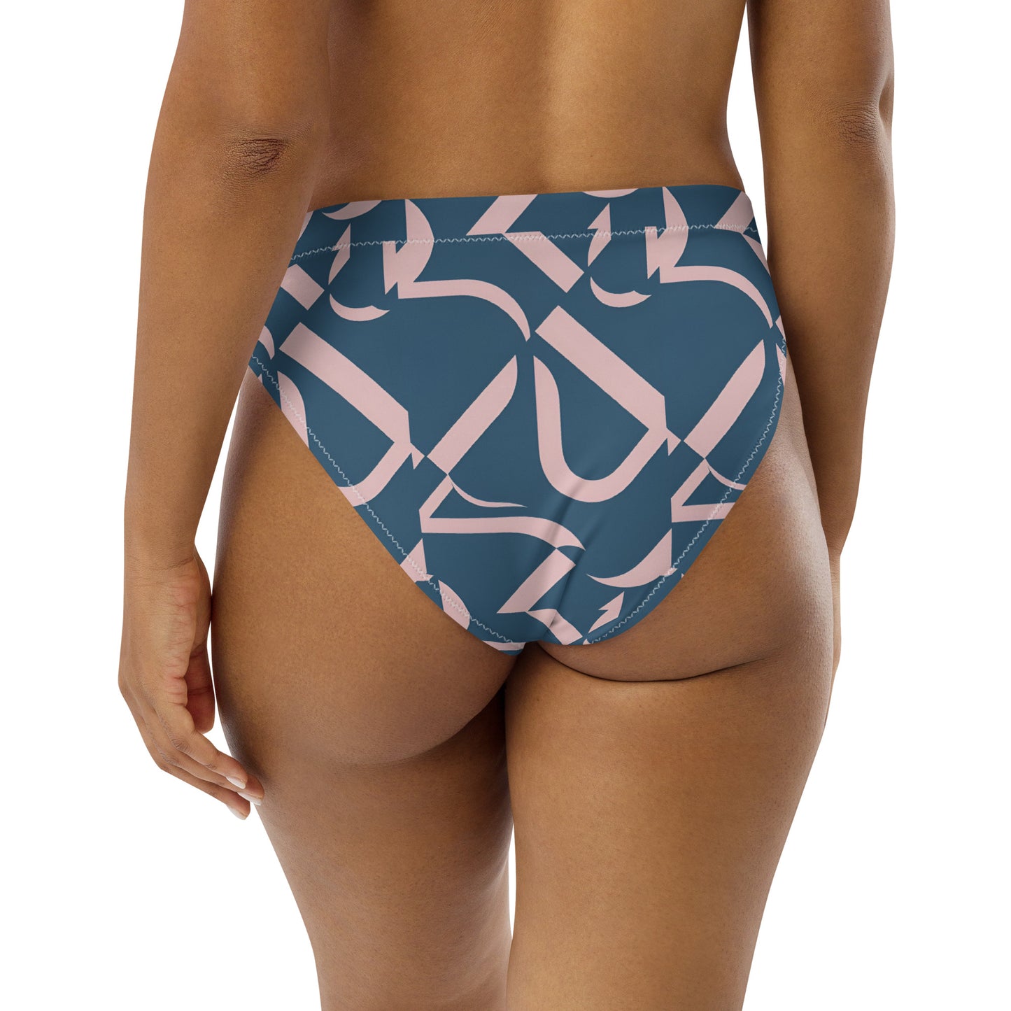 Recycled high-waisted bikini bottom