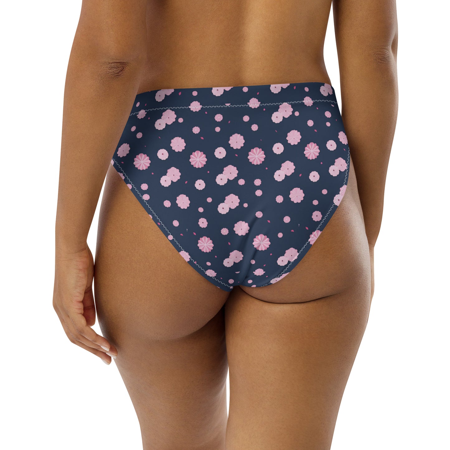 Recycled high-waisted bikini bottom